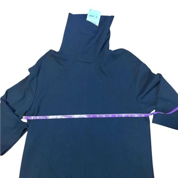 NWT Zara Black Turtleneck Knit Midi Dress Size Medium Classic - Picture 2 of 6